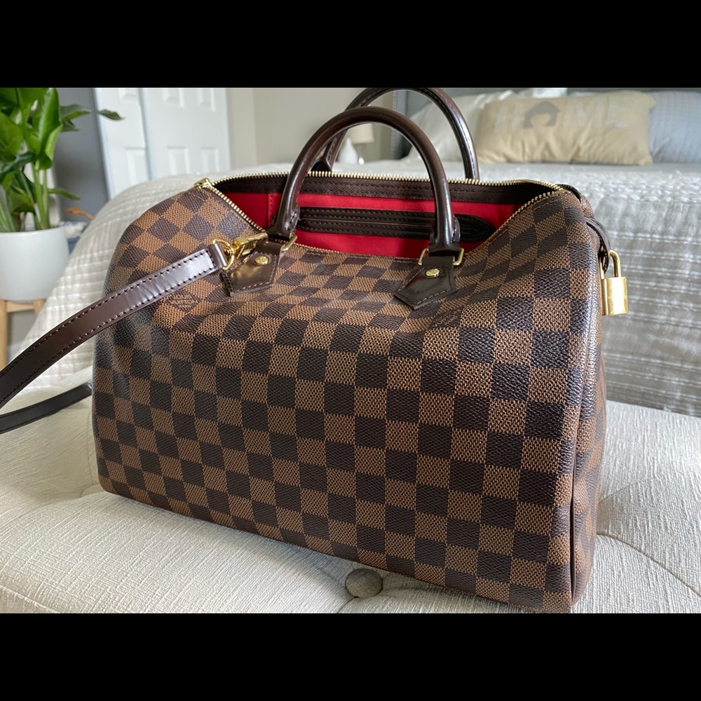 Damier Ebene Speedy 30 (with strap)